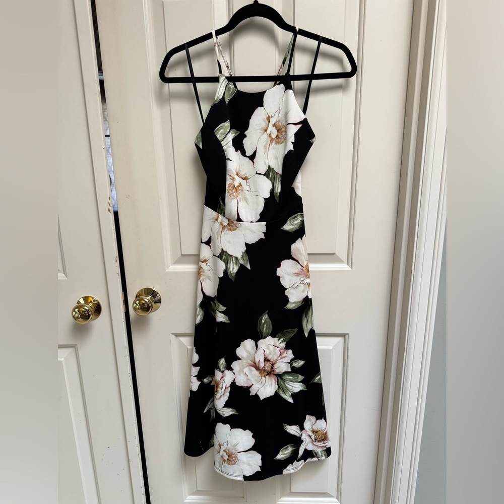 Monteau Floral Racerback Fit & Flare Sleeveless Dress - Picture 2 of 7